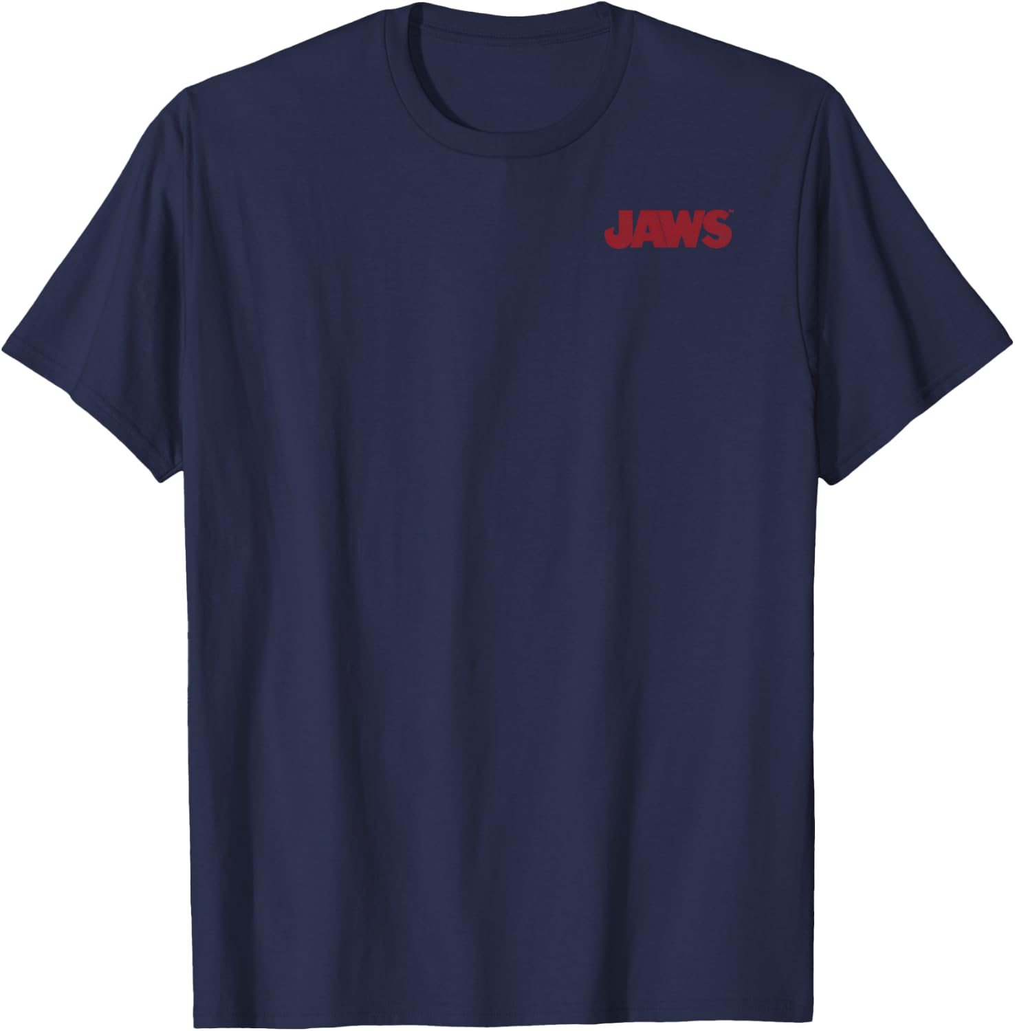 Jaws Left Chest Poster Back Logo Graphic T-Shirt - T-Shirt | Navy
