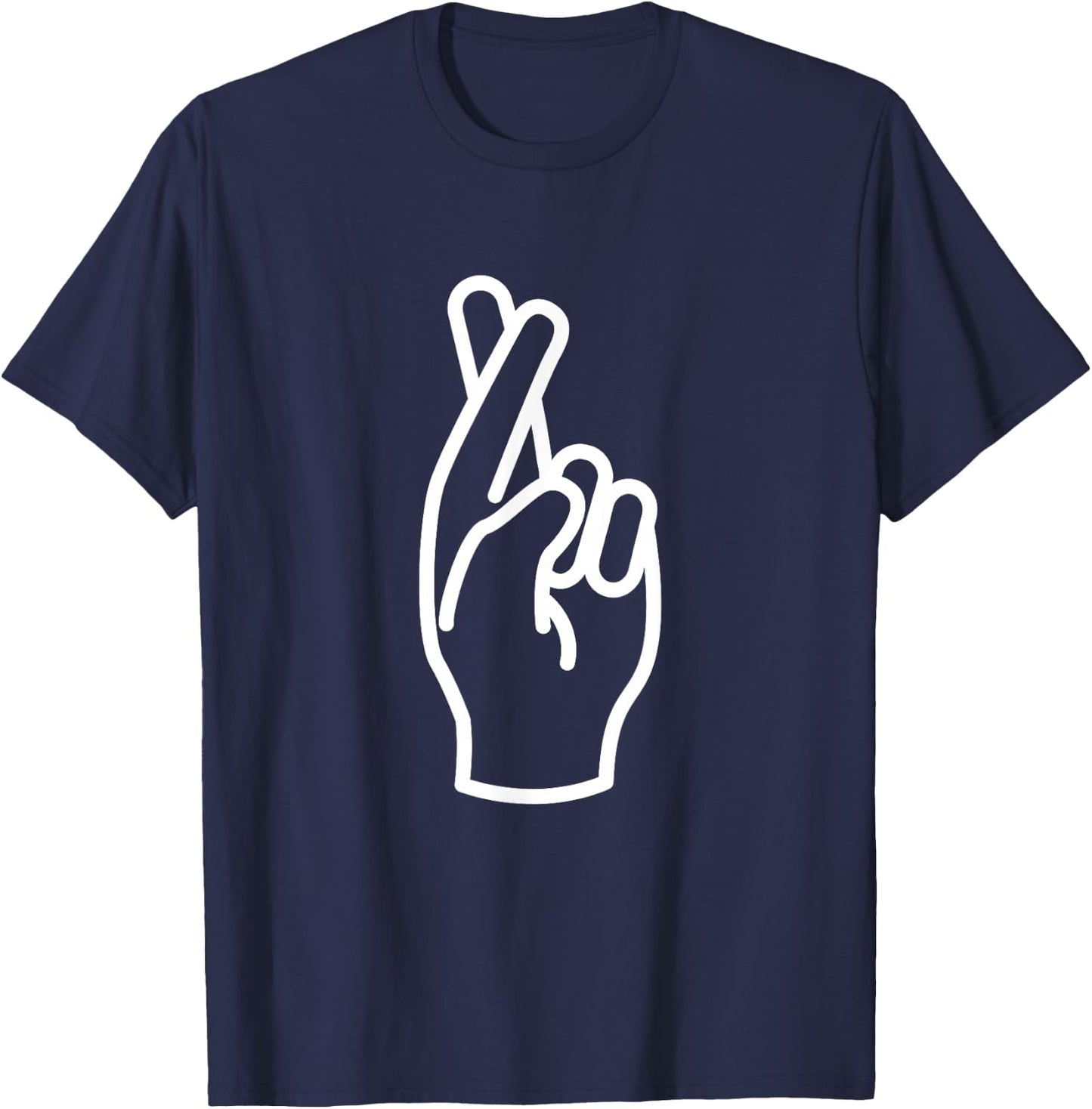 Fingers Crossed T-Shirt - T-Shirt | Navy