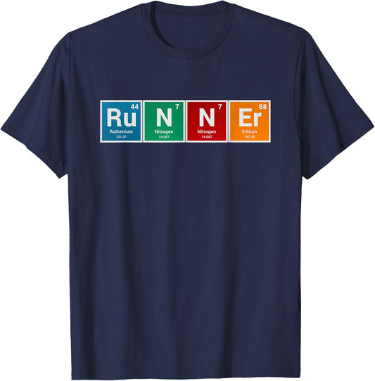 Runners Periodic Table Runner Men & Women Gifts T-Shirt - T-Shirt | Navy