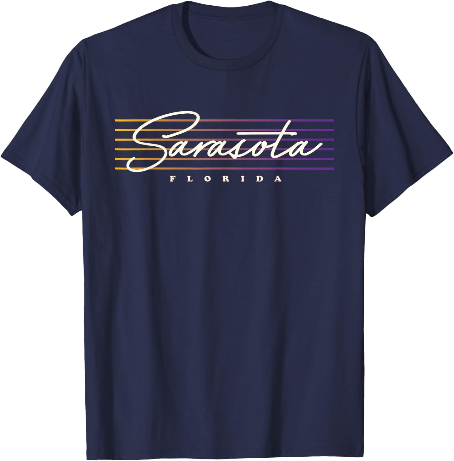 Sarasota Shirt Nostalgic Retro Style Florida T-Shirt - T-Shirt | Navy