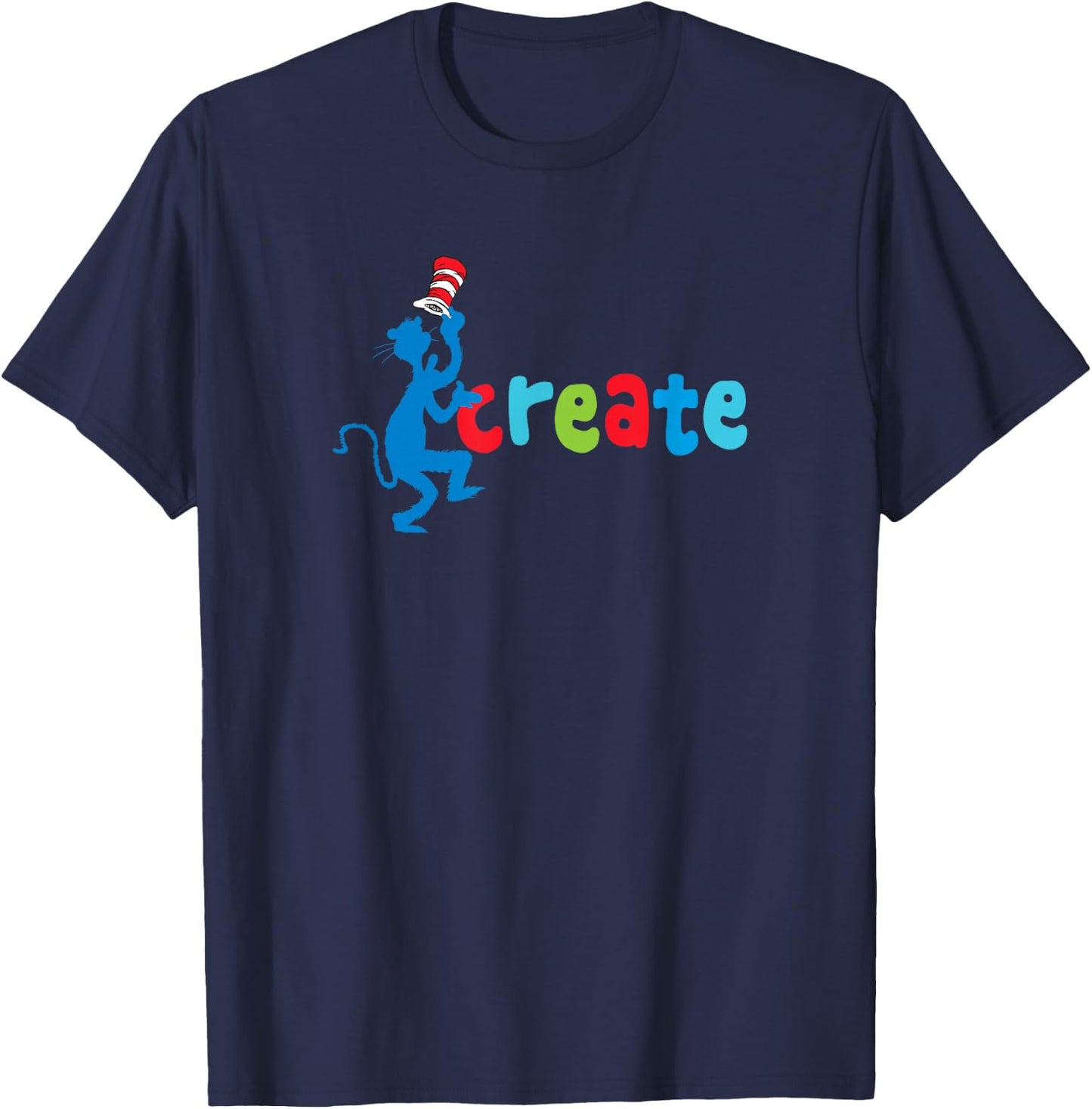 Dr. Seuss Create Like The Cat T-Shirt - T-Shirt | Navy