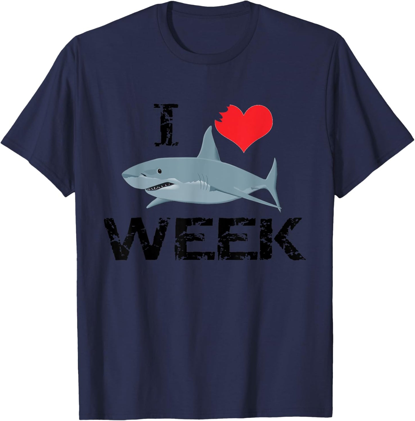I Love Sharks , Shark Fan Gift T-Shirt - T-Shirt | Navy