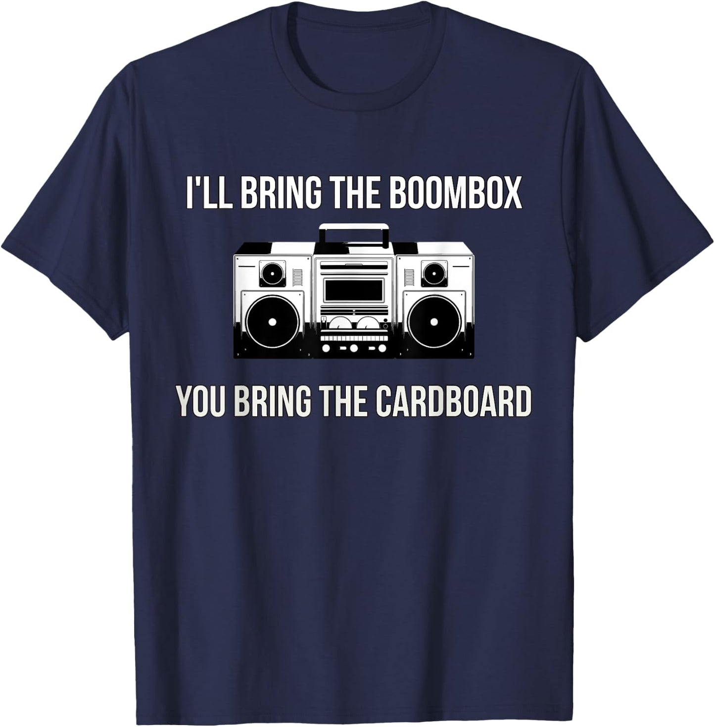 Break Dancing Boombox Vintage 80s 90s Music T-Shirt - T-Shirt | Navy