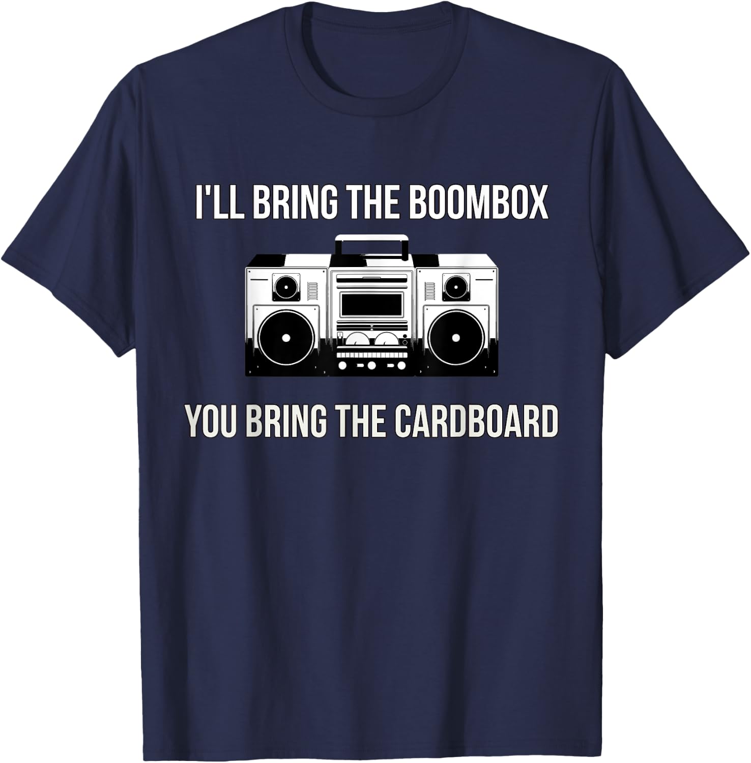 Break Dancing Boombox Vintage 80s 90s Music T-Shirt - T-Shirt | Navy