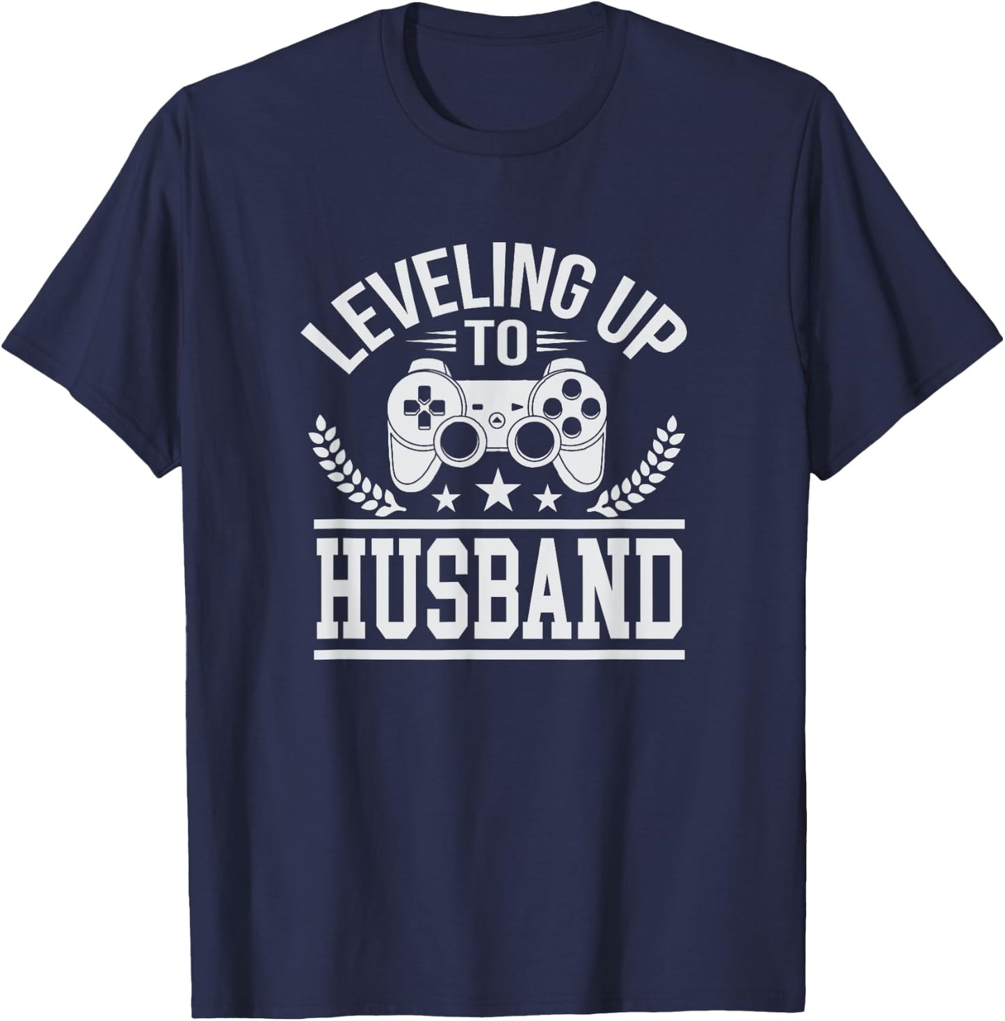 Cute Leveling Up to Husband Wedding Shirt T-Shirt - T-Shirt | Navy