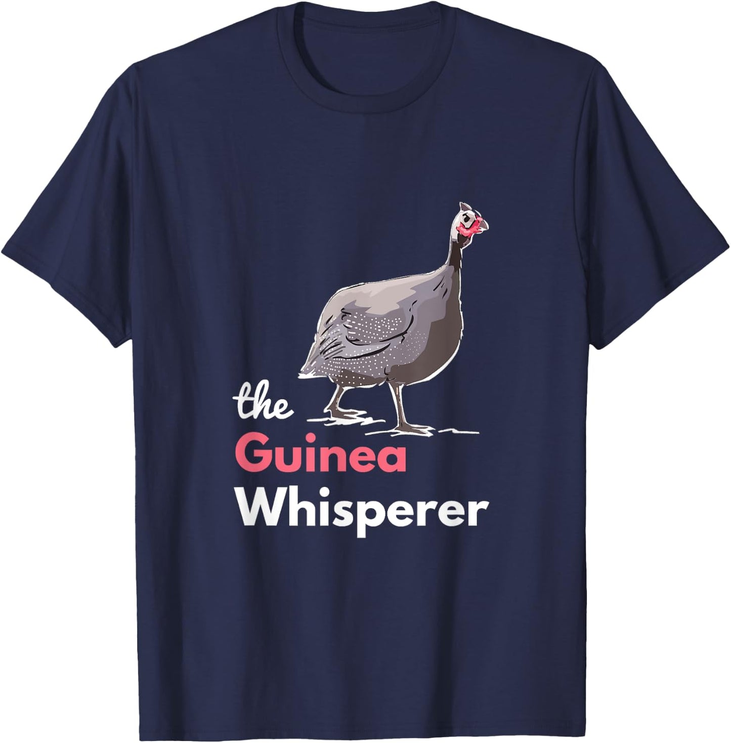 Guinea Hen Fowl Farm Animals Country Poultry Guineafowl T-Shirt - T-Shirt | Navy