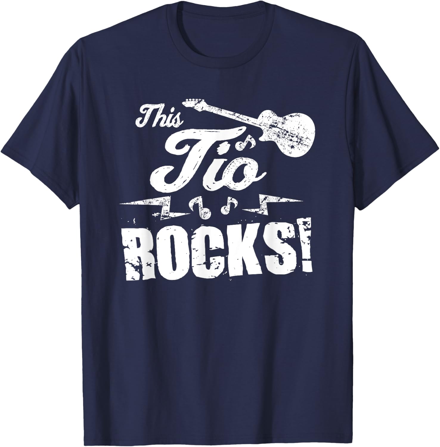 This Tio Rocks T Shirt - Guitar Rock and Roll Funny Gift T-Shirt - T-Shirt | Navy