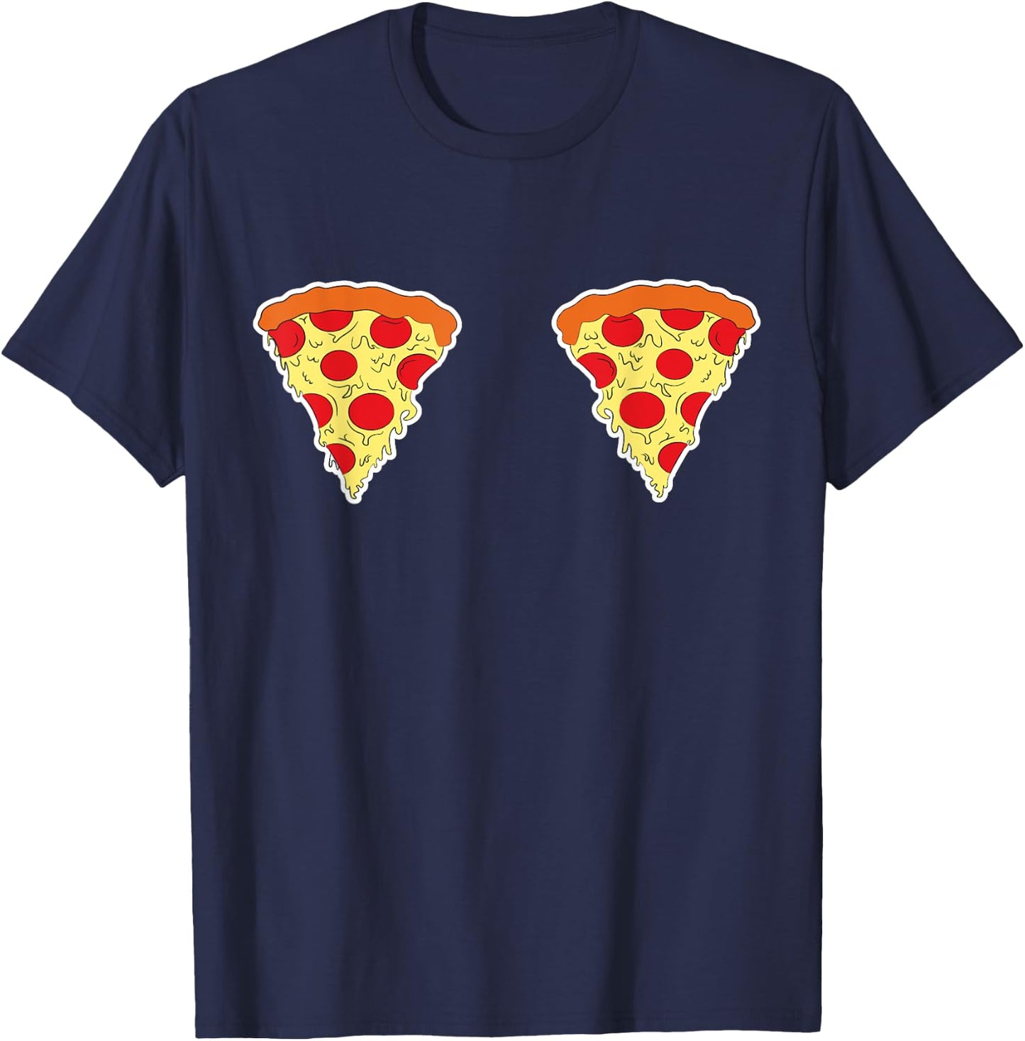 Funny Vintage Pizza Slut Slice Lovers T-Shirt - T-Shirt | Navy