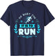 Funny Oh What Fun It Is To Run Cross Country Christmas Gift T-Shirt - T-Shirt | Navy