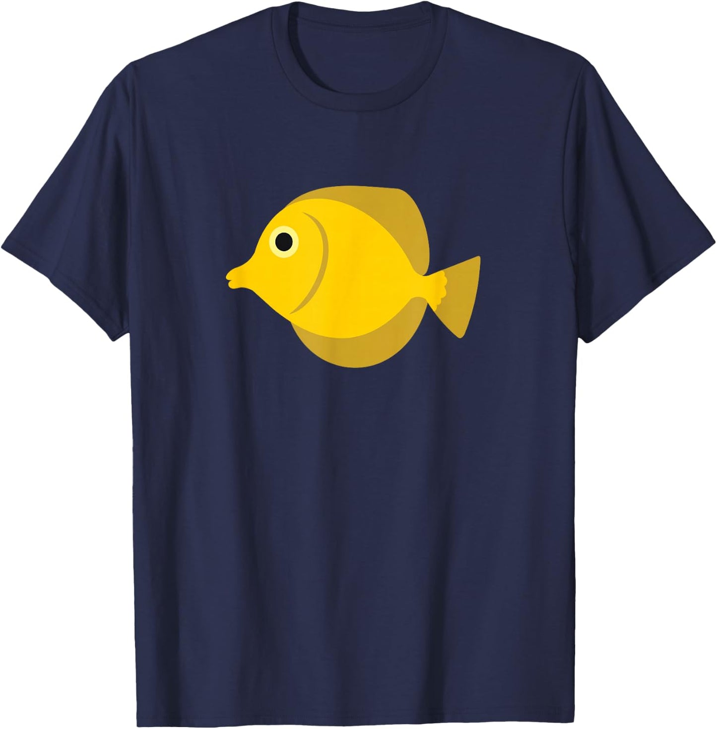 Yellow Tang Fish Print T-Shirt - T-Shirt | Navy