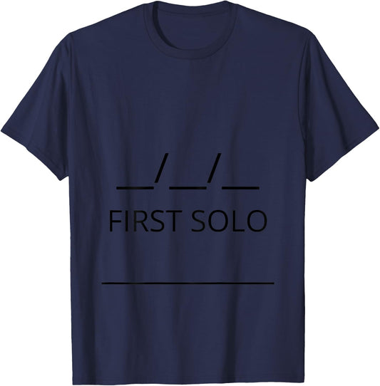 First Solo Tail Flight School Instructor Private Pilot T-Shirt - T-Shirt | Navy