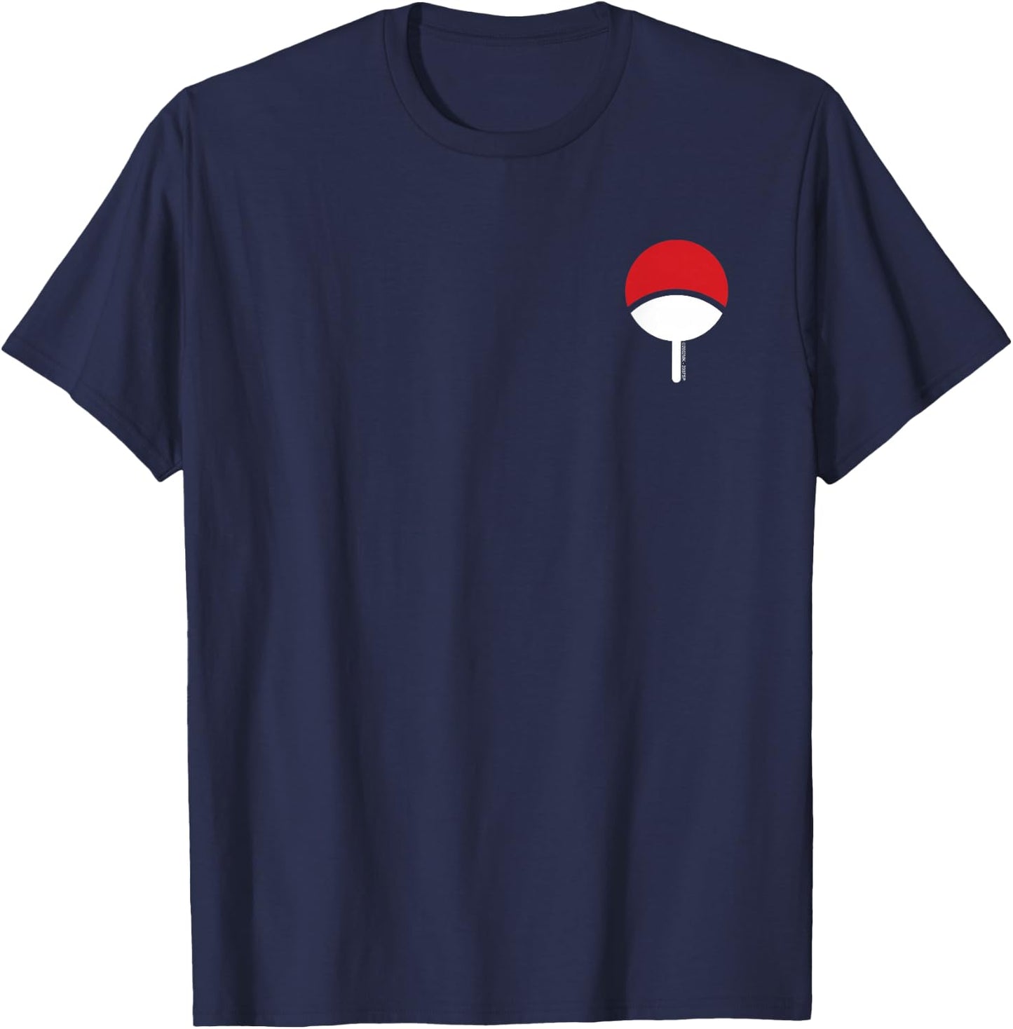 Naruto Shippuden Uchiha Icon Chest Print Anime T-Shirt - T-Shirt | Navy