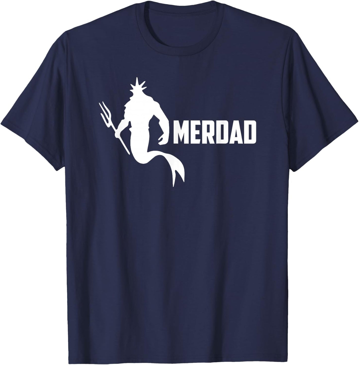 Merdad Funny Dad Mermaid T-Shirt - T-Shirt | Navy