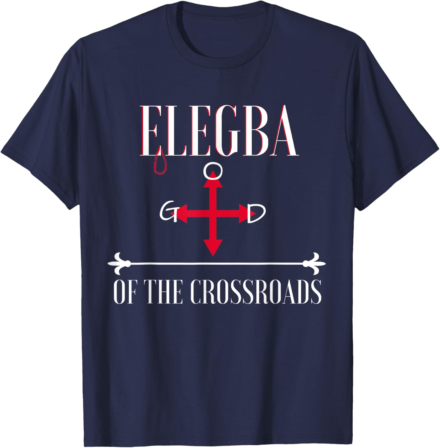 Elegba - Eleggua God Of The Crossroads Yoruba T-Shirt - T-Shirt | Navy
