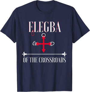 Elegba - Eleggua God Of The Crossroads Yoruba T-Shirt - T-Shirt | Navy