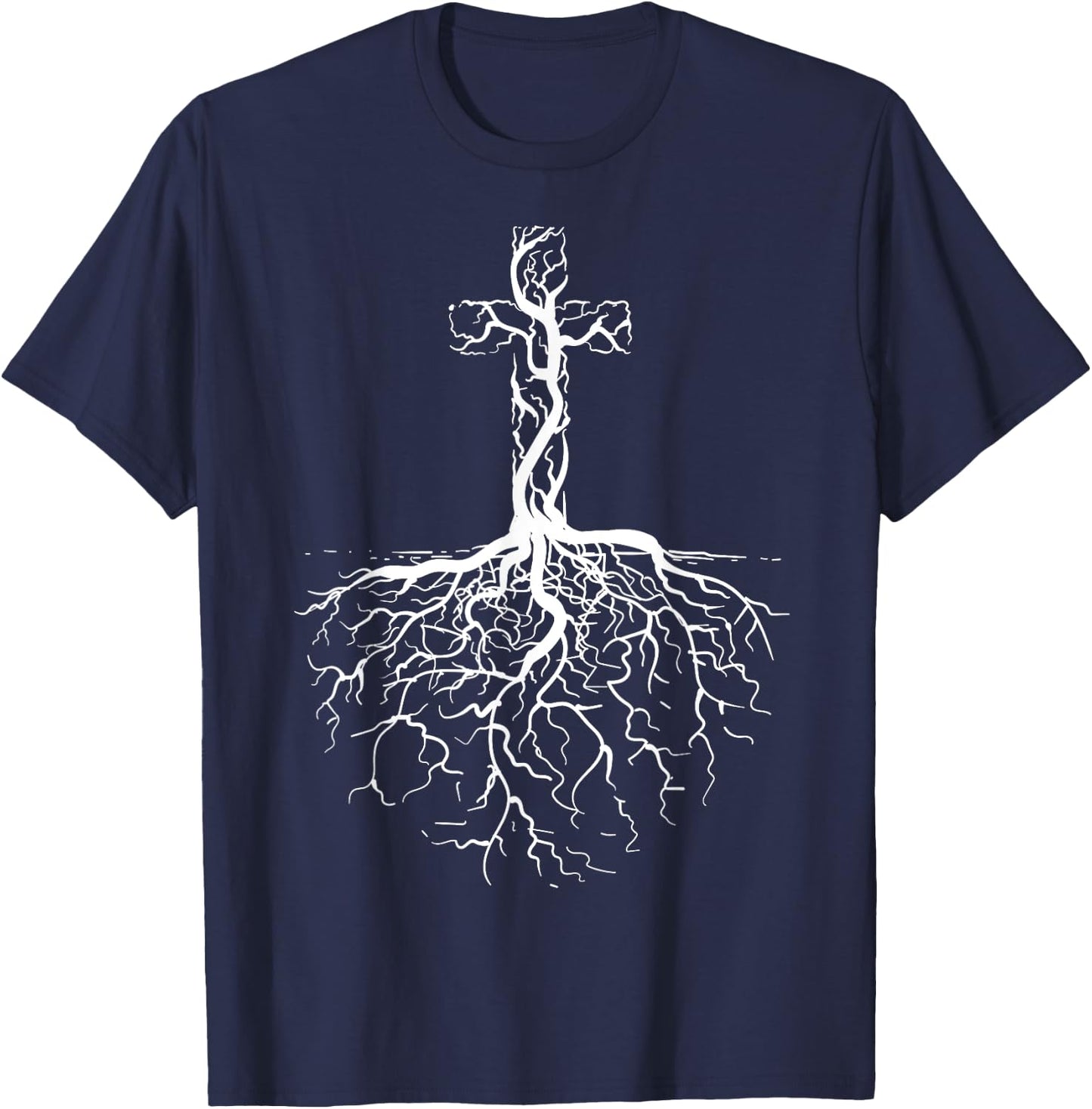 Christian Cross Shirt | Cute Evangelical I Love Jesus Gift T-Shirt - T-Shirt | Navy