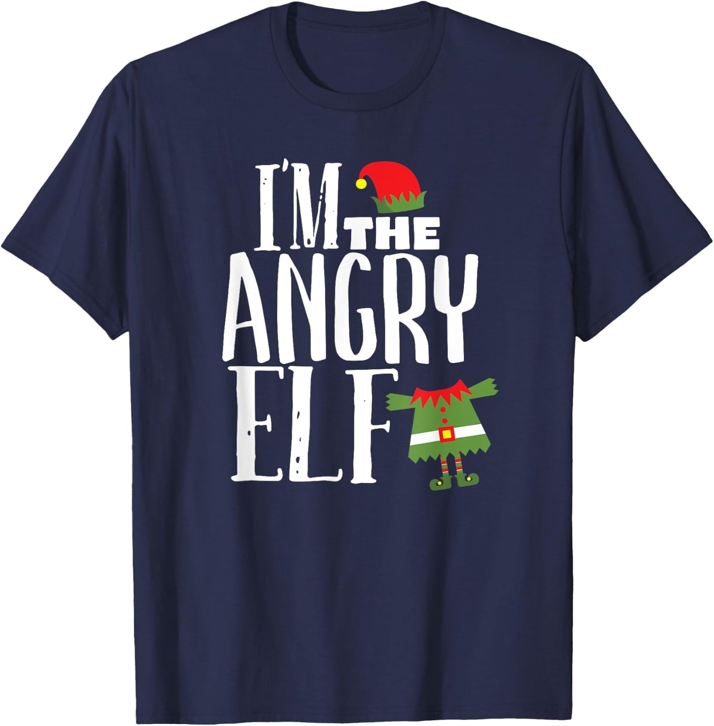 I'm The Angry Elf Matching Family Group Christmas Costume T-Shirt - T-Shirt | Navy