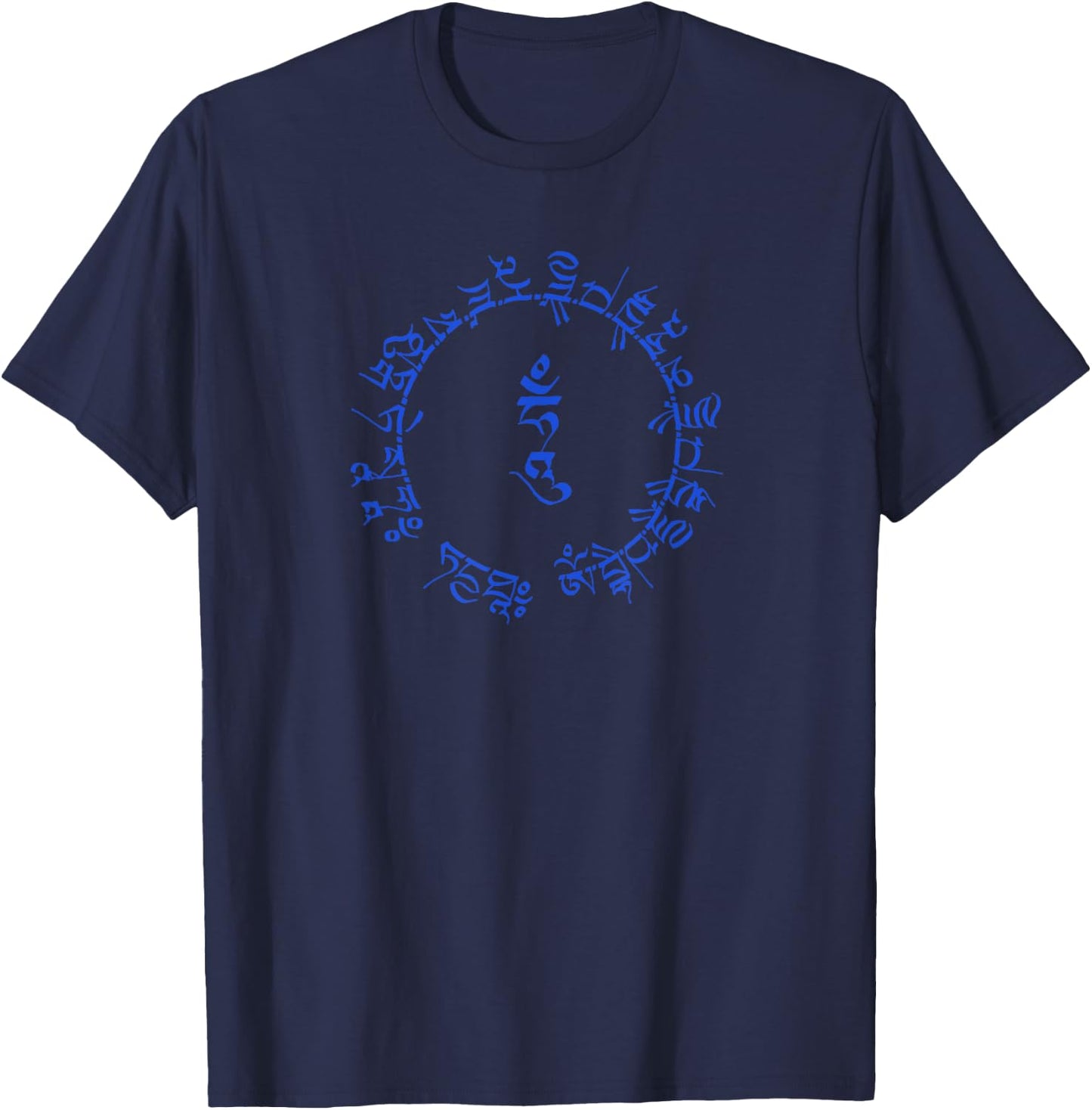 Medicine Buddha Mantra Meditation Yoga T-Shirt - T-Shirt | Navy