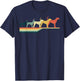 Treeing Walker Coonhound Vintage Retro Style T-Shirt - T-Shirt | Navy
