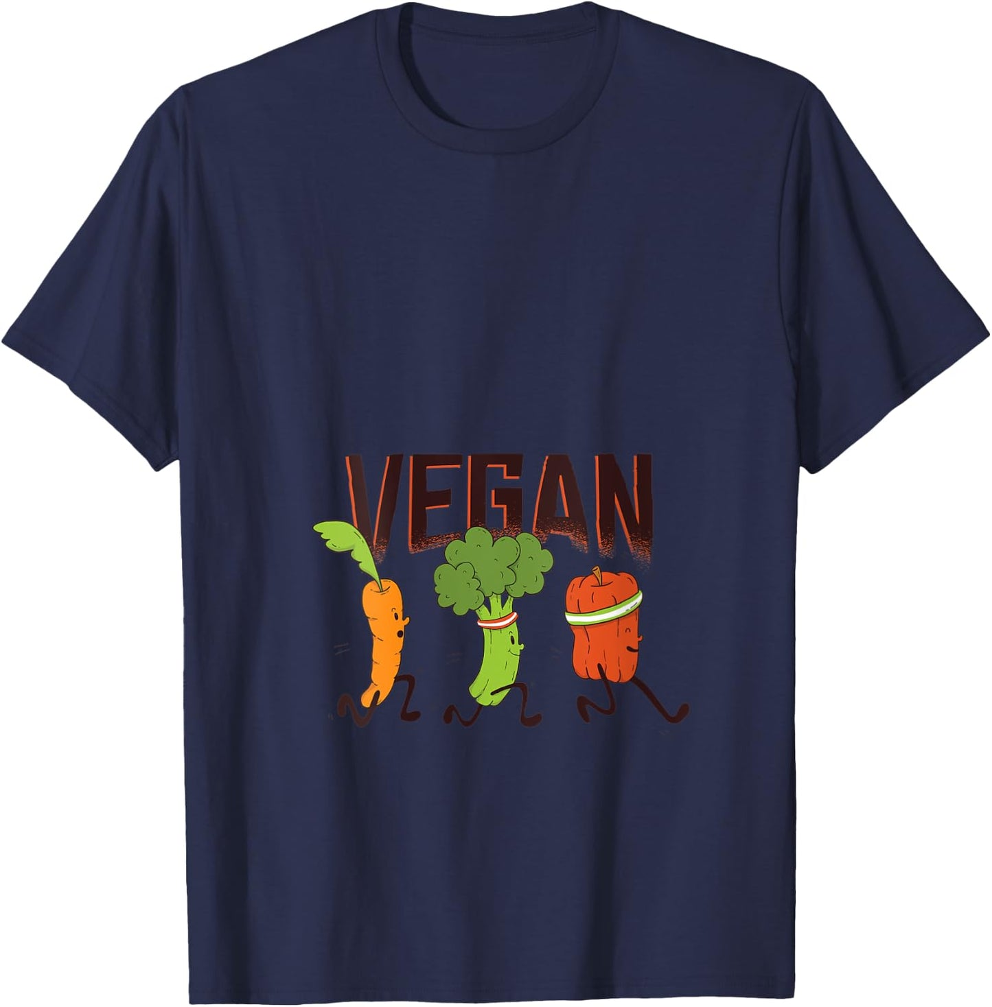 Vegan Runner V-Neck T-Shirt - T-Shirt | Navy