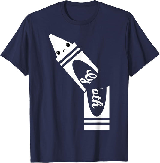 Goth Broken Crayon Funny Halloween Costume Couple T-Shirt - T-Shirt | Navy