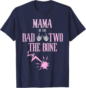 Mama of the Bad Two The Bone Rock-and-Roll 2nd Birthday T-Shirt - T-Shirt | Navy