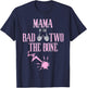 Mama of the Bad Two The Bone Rock-and-Roll 2nd Birthday T-Shirt - T-Shirt | Navy