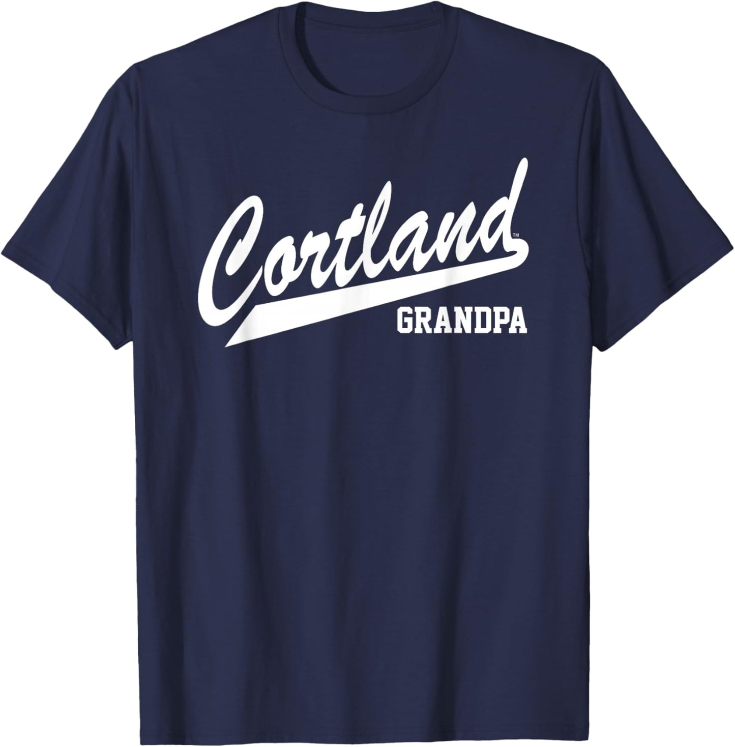 SUNY Cortland Grandpa Red Dragons Script T-Shirt - T-Shirt | Navy