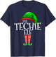 The Techie Elf Family Matching Group Christmas T-Shirt - T-Shirt | Navy