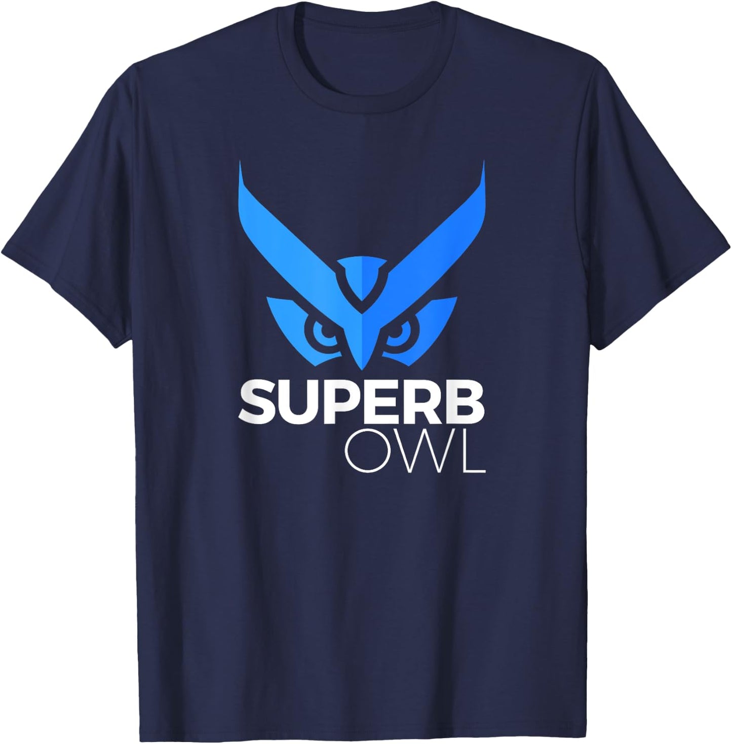 The Blue Superb Owl Logo Shirt - Owl Bird Shirt T-Shirt - T-Shirt | Navy