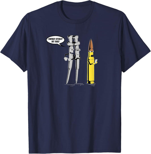 AR-15 I Would Totally Hit That! Gun Humor Shirt T-Shirt - T-Shirt | Navy