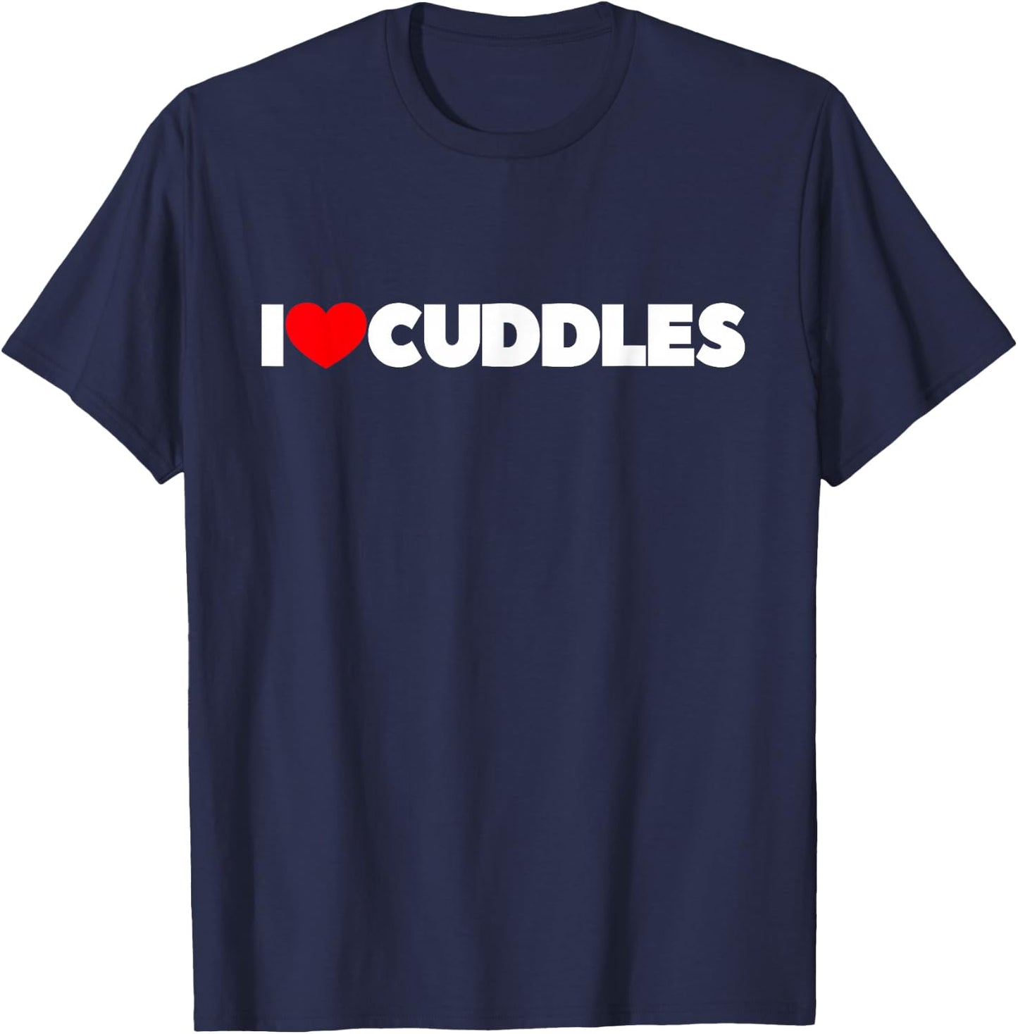 I Love (Heart) Cuddles T-Shirt - T-Shirt | Navy
