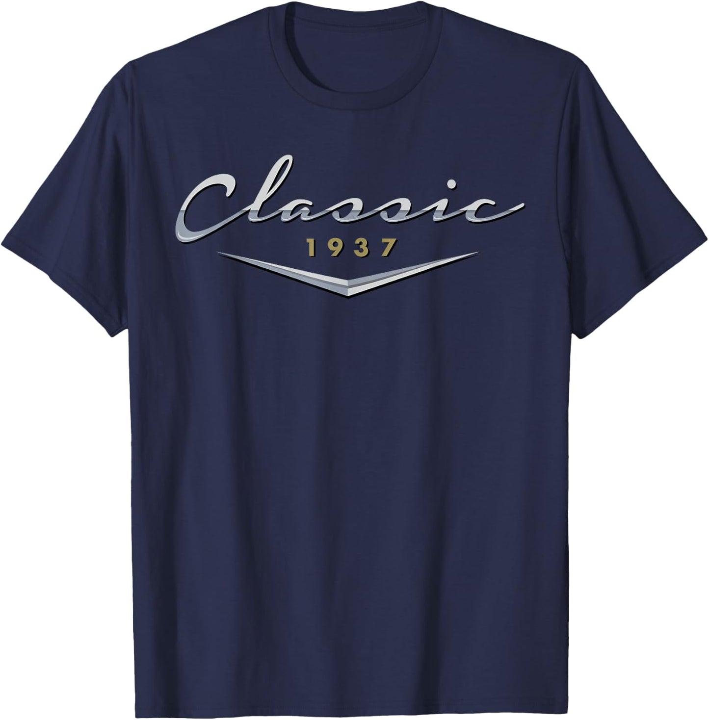 Vintage Classic 1937 Birthday Gifts for Dad, Husband T-Shirt - T-Shirt | Navy