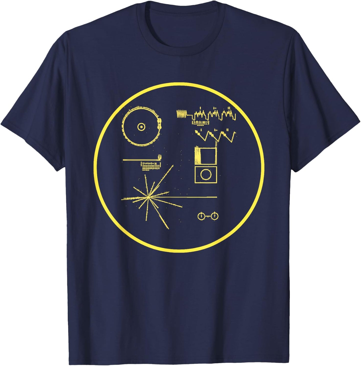 NASA Voyager Golden Record shirt T-Shirt - T-Shirt | Navy
