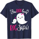 Big Sister Pregnancy Announcement Ghost Cute Halloween Girls T-Shirt - T-Shirt | Navy