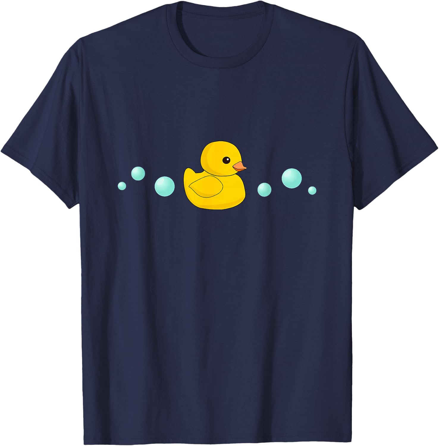 Cute Yellow Rubber Ducky - Duck Duckie Shirt T-Shirt - T-Shirt | Navy