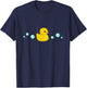 Cute Yellow Rubber Ducky - Duck Duckie Shirt T-Shirt - T-Shirt | Navy