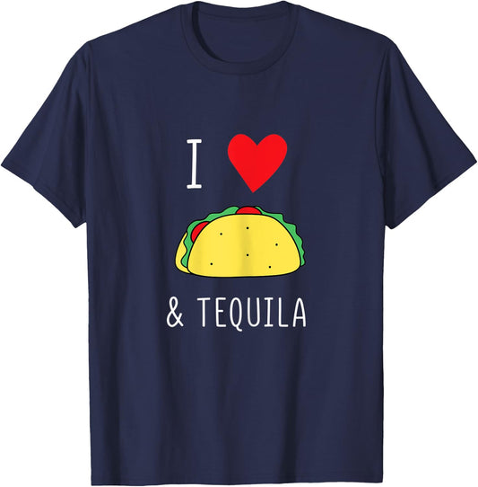 I Love Tacos And Tequila Shirt Mamacita Cinco De Mayo Party T-Shirt - T-Shirt | Navy