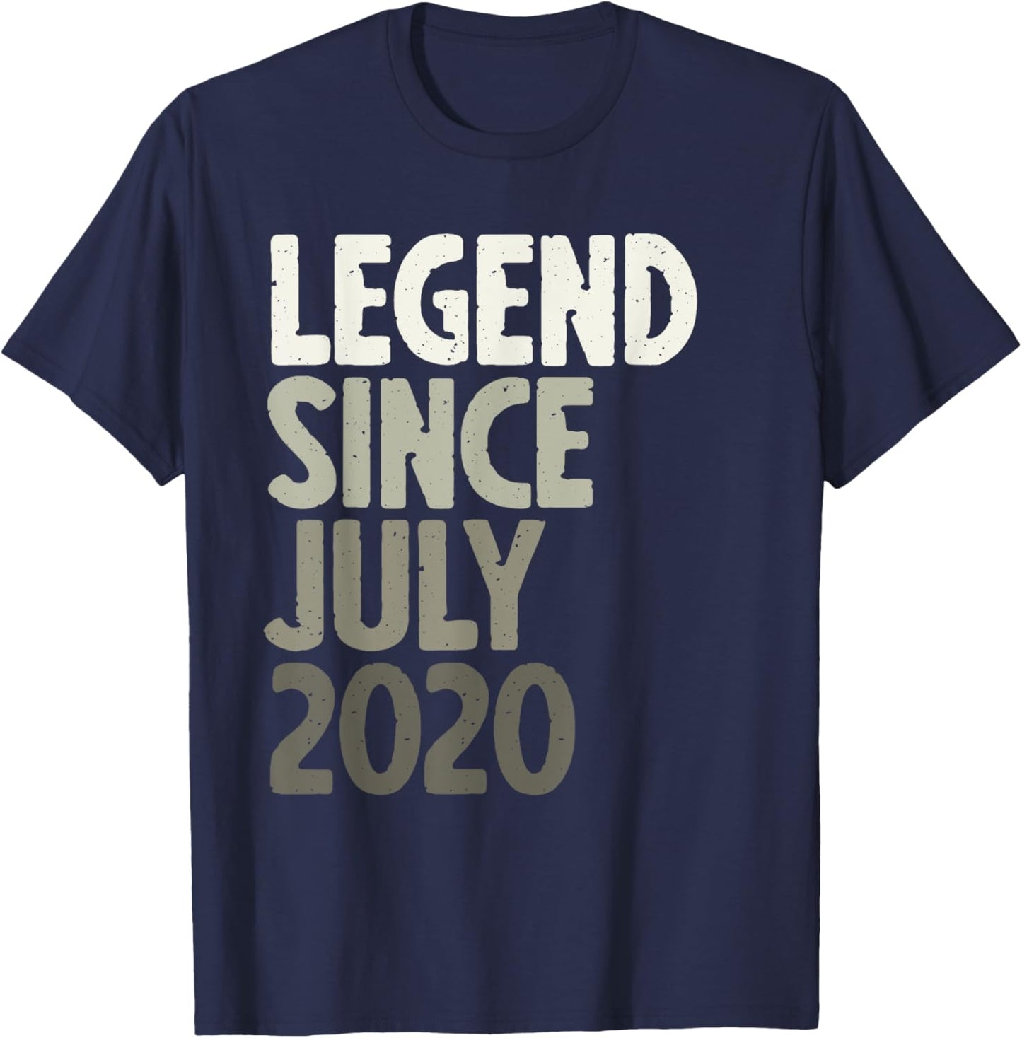 Legend Since July 2020 Birthday T-Shirt - T-Shirt | Navy