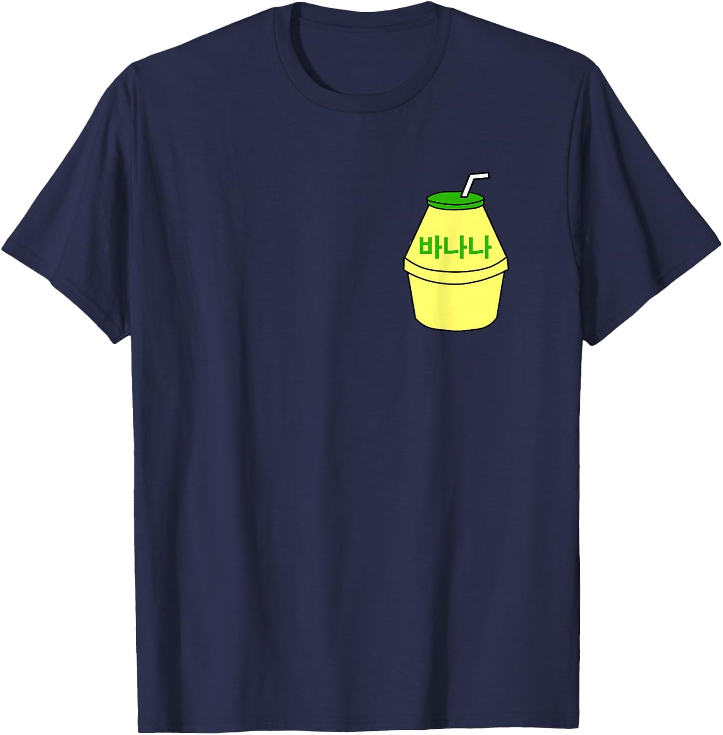 Cute Banana Milk Korean Kpop Japan Harajuku Kawaii T-Shirt - T-Shirt | Navy