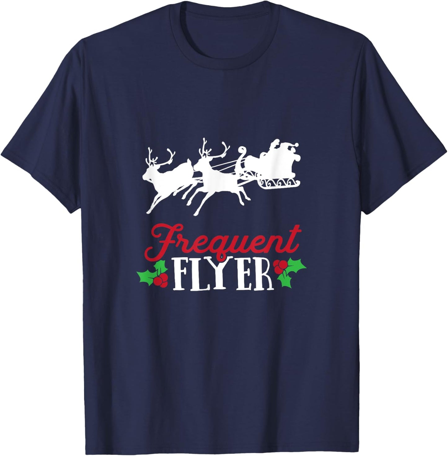 Funny Christmas Pajama Santa Frequent Flyer T-Shirt - T-Shirt | Navy
