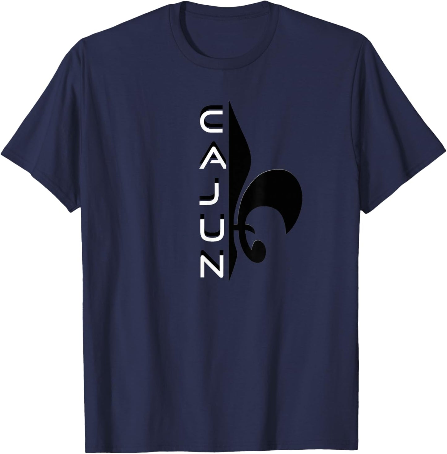 Proud Cajun Fleur Louisiana Pride State Symbol T-Shirt - T-Shirt | Navy