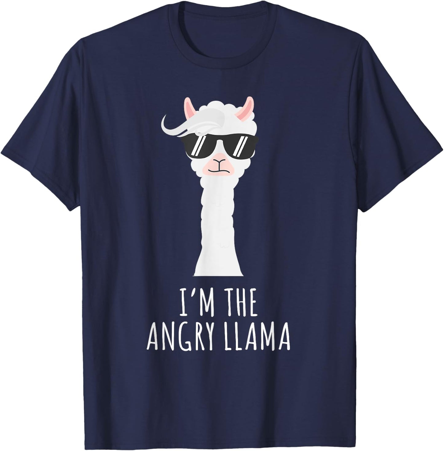 Llama Angry Shirts Funny No Prob Llama Lover T-Shirt - T-Shirt | Navy