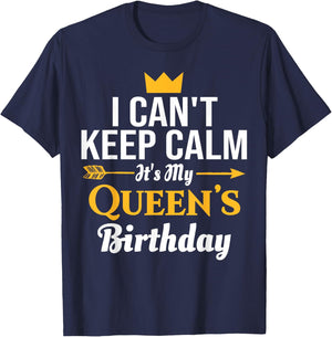 husband wife birthday shirt - Its My Queen's Birthday T-Shirt - T-Shirt | Navy