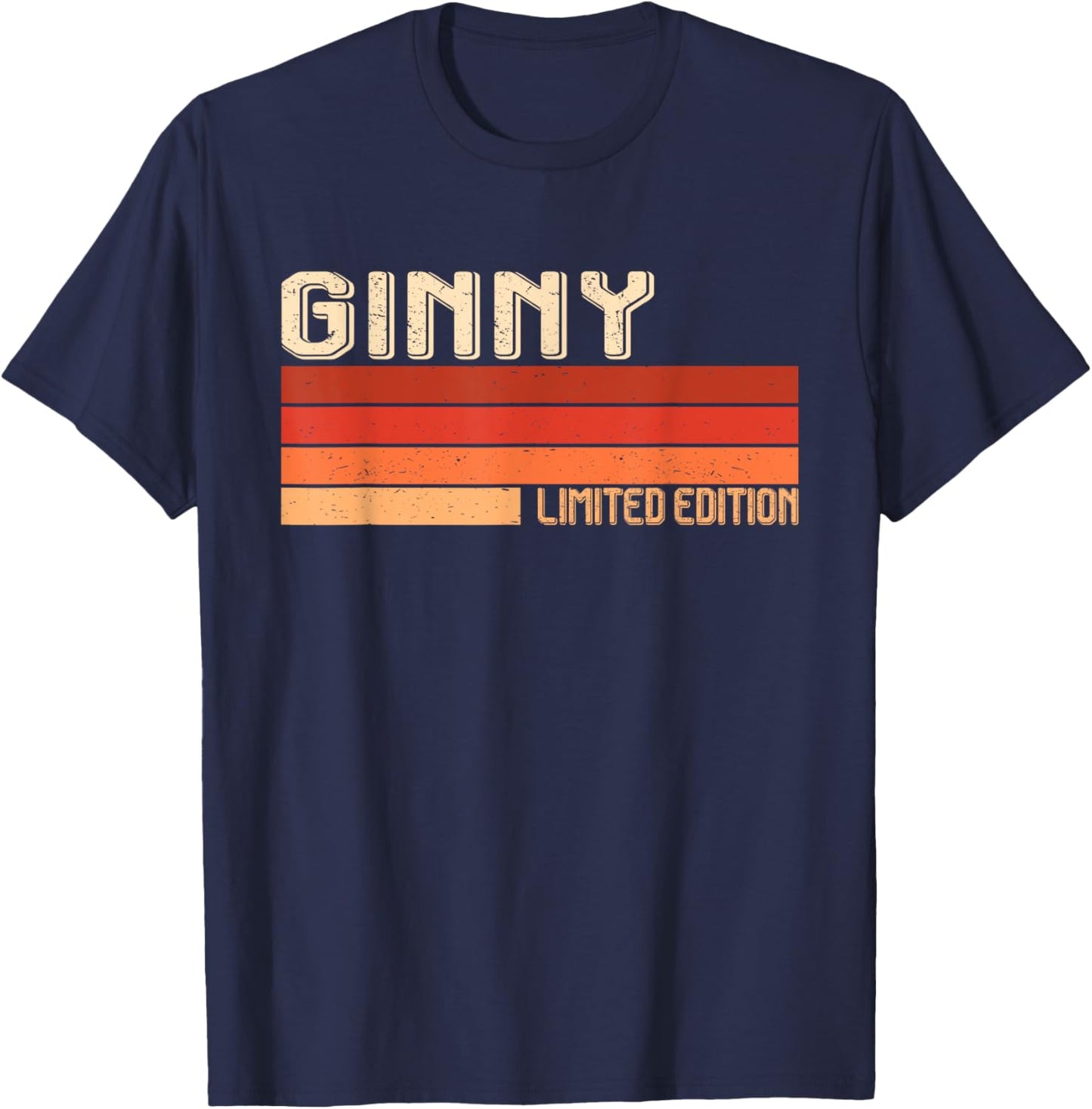 GINNY Name Personalized Idea Men Retro Vintage GINNY T-Shirt - T-Shirt | Navy