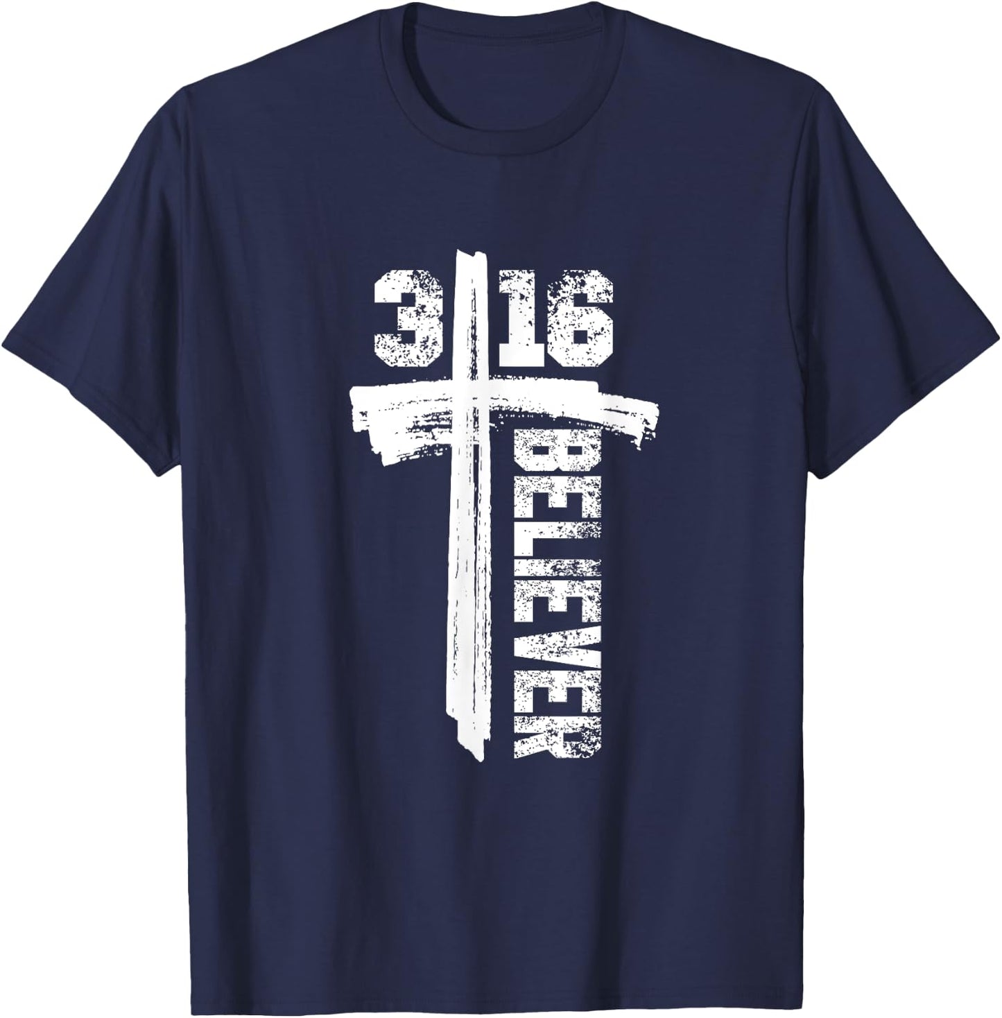John 3:16 "I'm a Believer" Christian Gear & Apparel T-Shirt - T-Shirt | Navy
