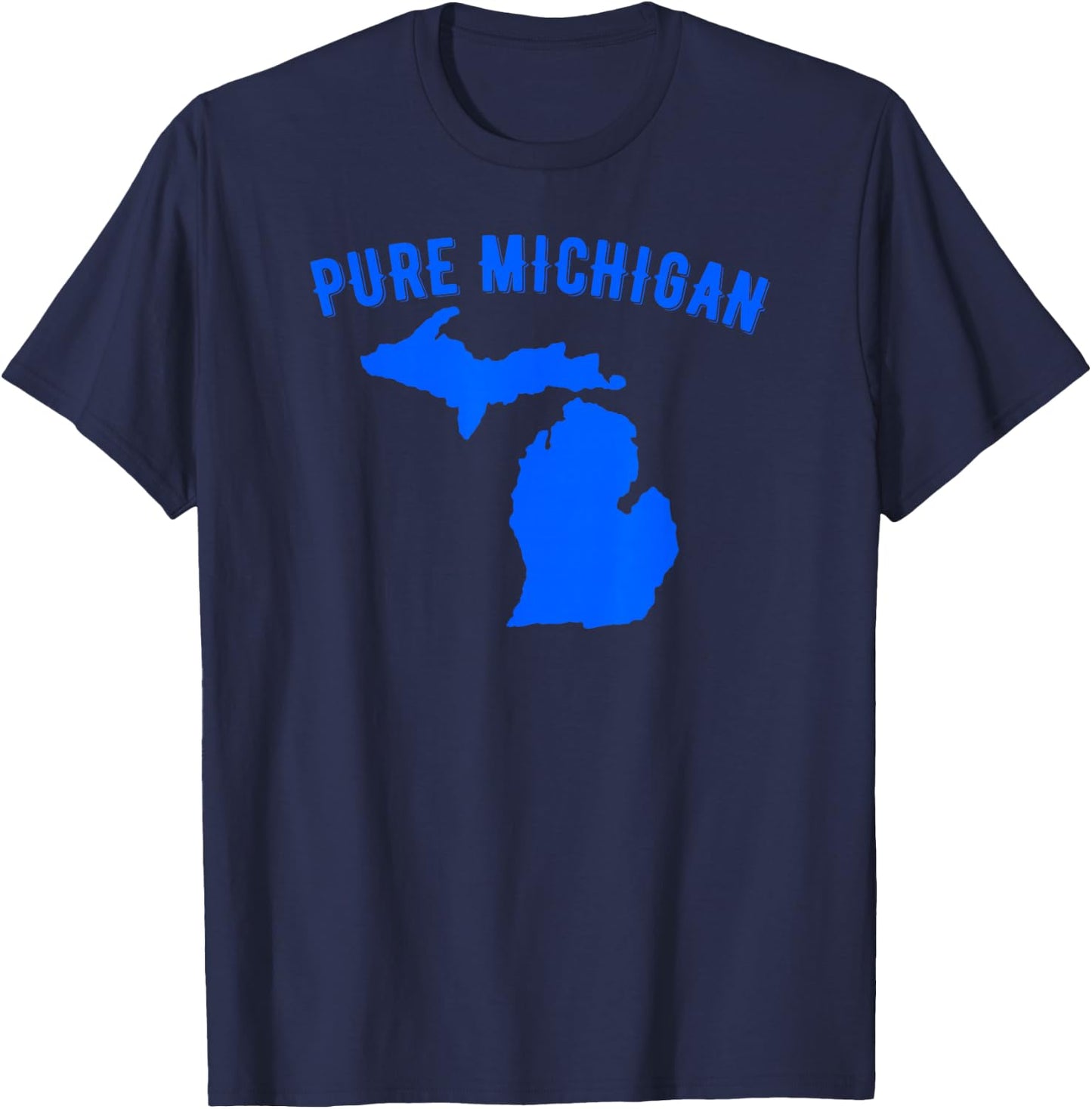 Pure Michigan Vacation Water Lake Fun Gift T-Shirt - T-Shirt | Navy