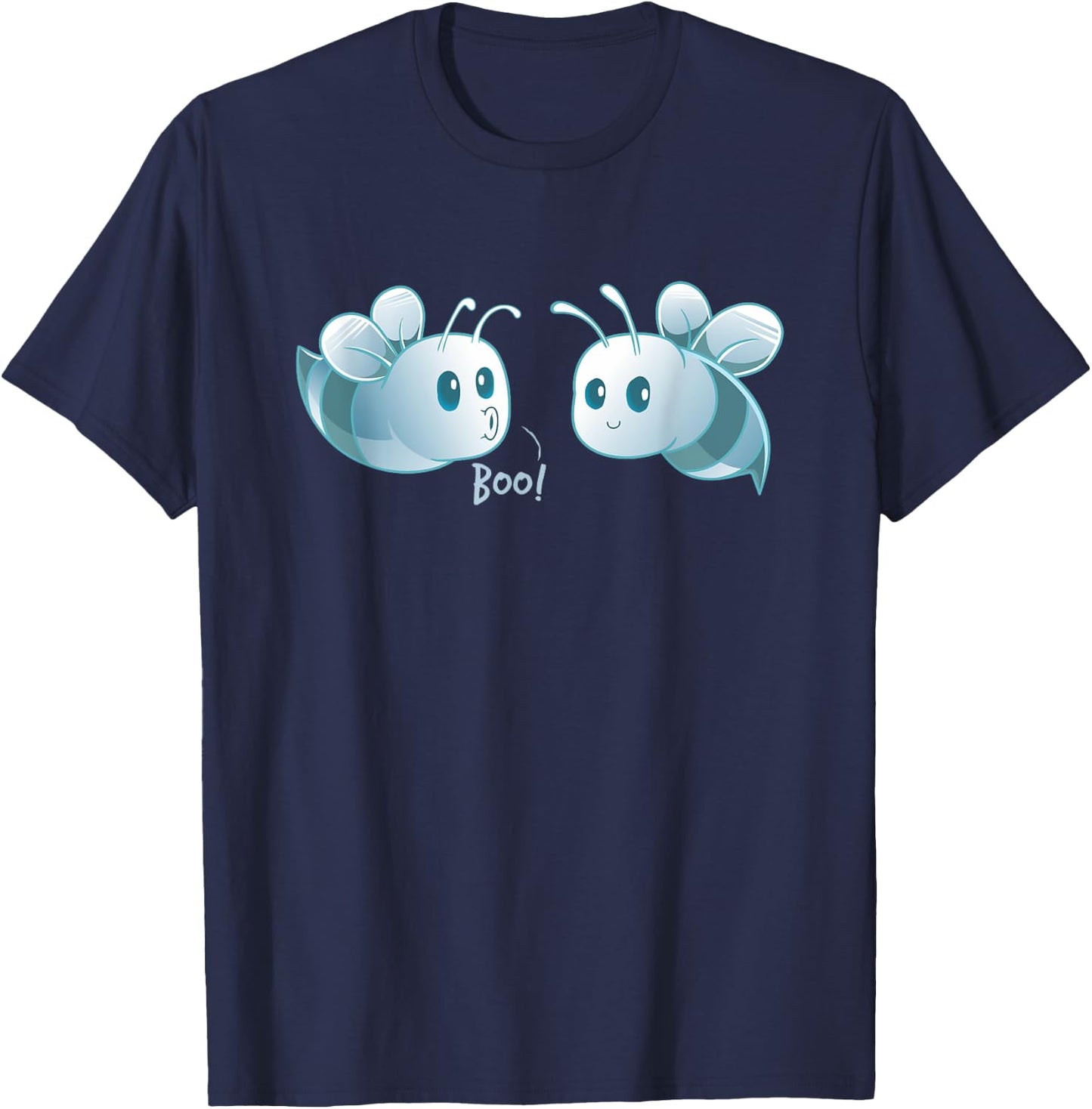 Boo Bees Ghost Women Boobs Beekeeper Bee Lover Halloween T-Shirt - T-Shirt | Navy