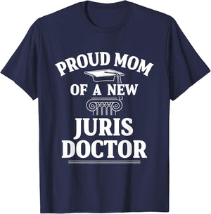 Juris Doctor of Jurisprudence Mom Law School Graduation T-Shirt - T-Shirt | Navy