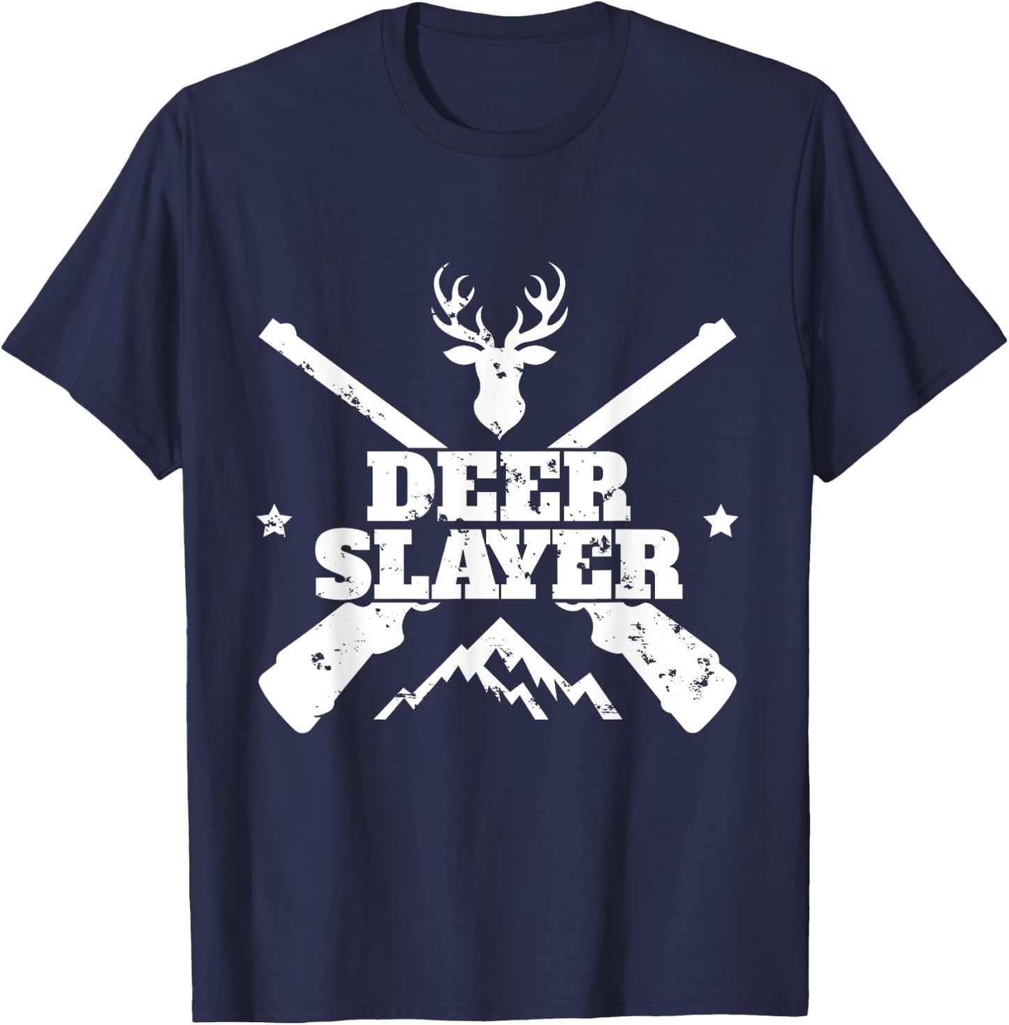 Deer Hunter Slayer Hunting Buck Sportsman T shirt T-Shirt - T-Shirt | Navy